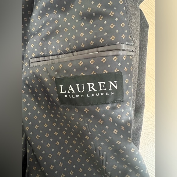Lauren Ralph Lauren Jacket Men's 46L Wool Charcoal Gray Two Button Single Breast - Picture 4 of 7